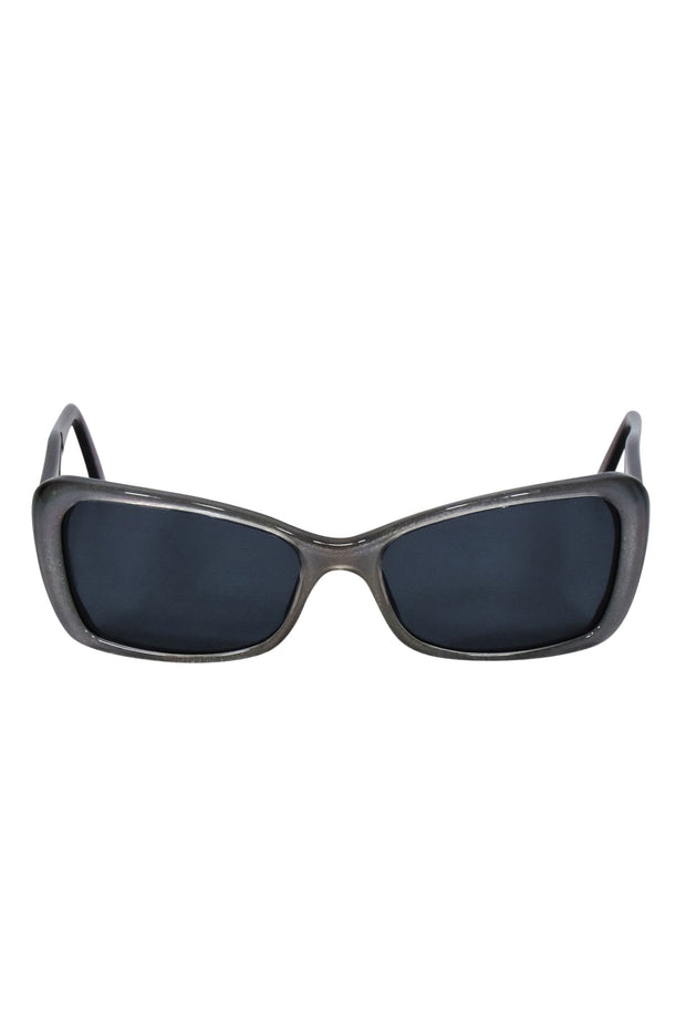 Current Boutique-Chanel - Silver & Black Star Rhinestone Detail Sunglasses