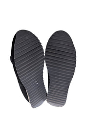 Current Boutique-Charlotte Olympia - Black Velvet Gold Web Stitching Sneakers Sz 10