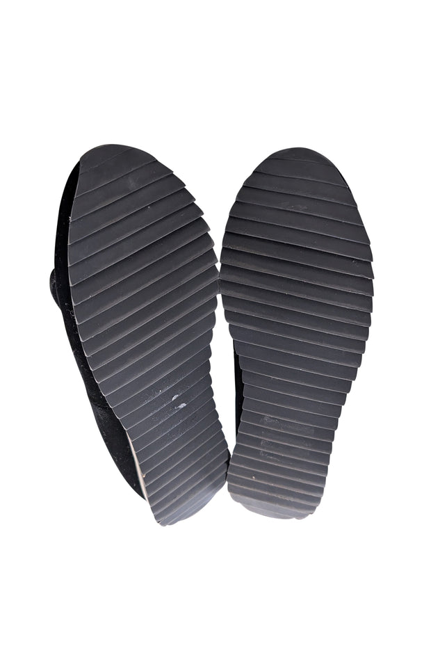 Current Boutique-Charlotte Olympia - Black Velvet Gold Web Stitching Sneakers Sz 10