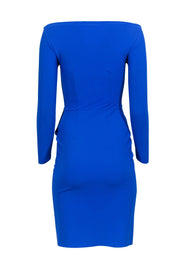 Current Boutique-Chiara Boni - Cobalt Blue Long Sleeve Dress Sz 2