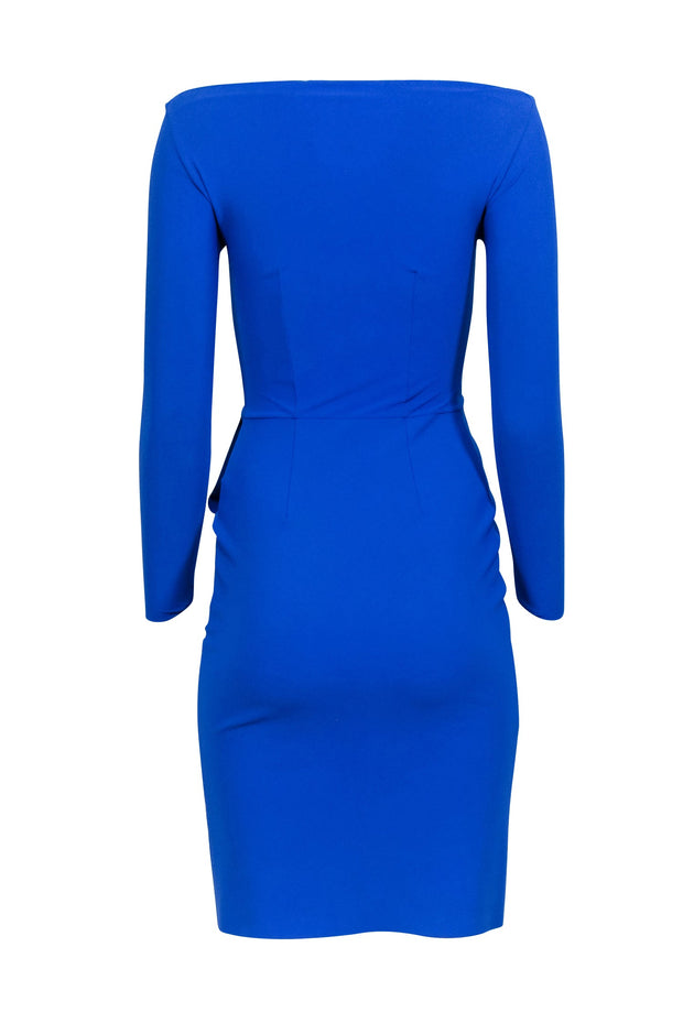 Current Boutique-Chiara Boni - Cobalt Blue Long Sleeve Dress Sz 2