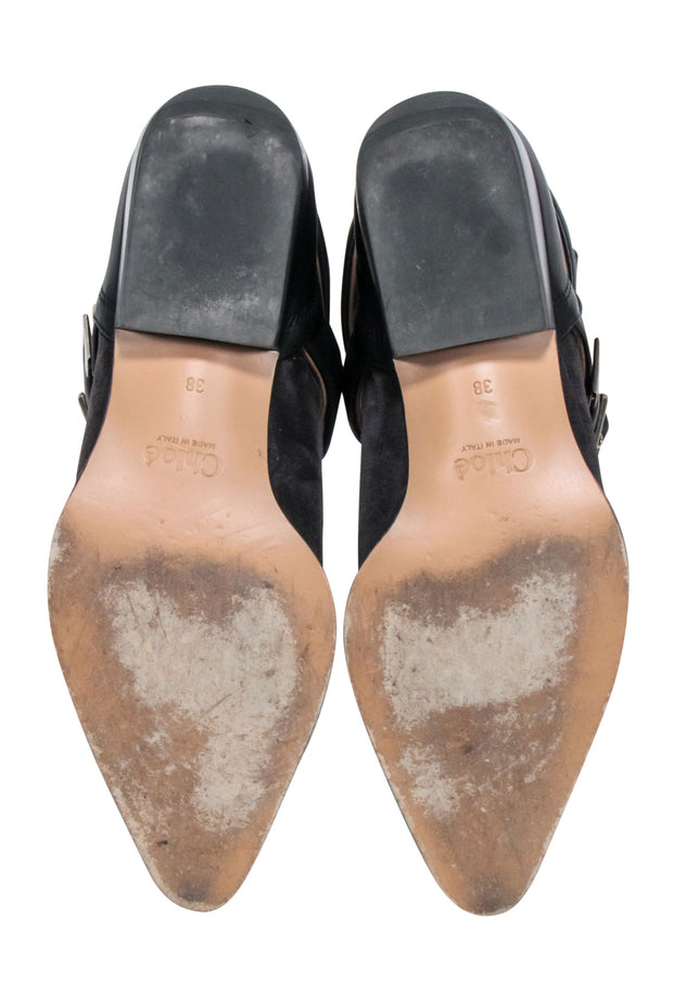 Current Boutique-Chloe - Grey Suede " Rylee Strap" Booties Sz 8