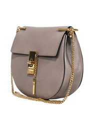 Current Boutique-Chloe - Motty Grey Grained Lambskin Drew Shoulder Bag