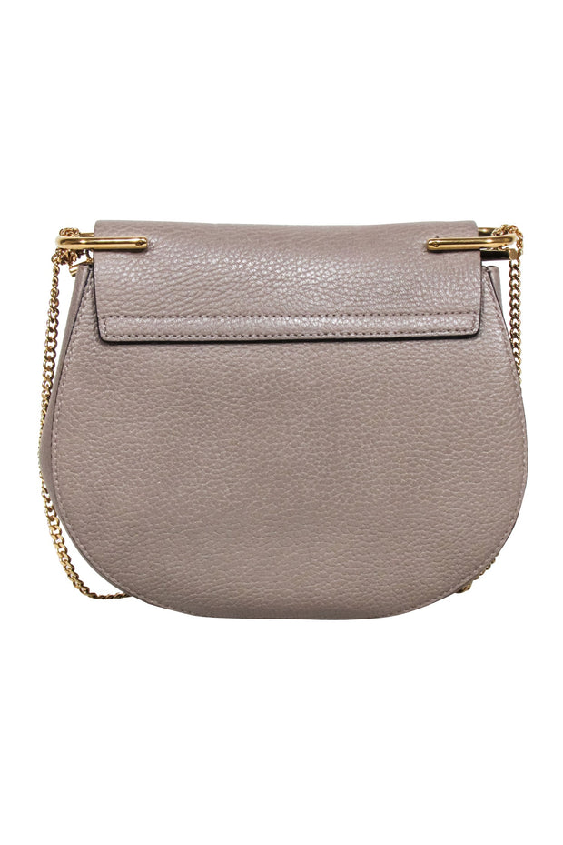 Current Boutique-Chloe - Motty Grey Grained Lambskin Drew Shoulder Bag