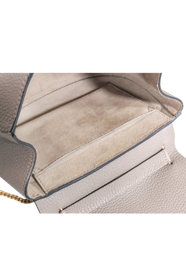 Current Boutique-Chloe - Motty Grey Grained Lambskin Drew Shoulder Bag
