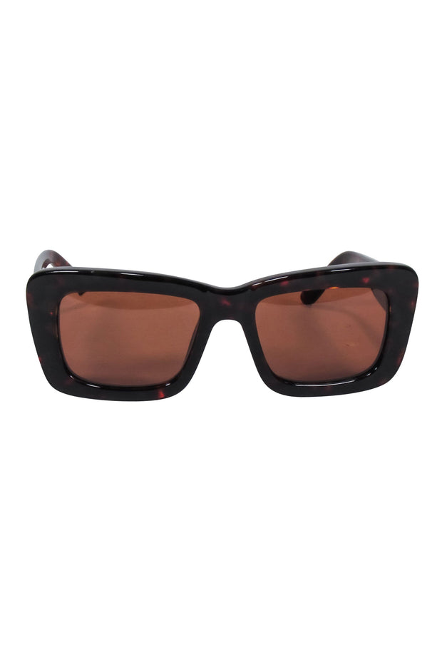 Current Boutique-Chloe - Brown Tortoise Large Square Sunglasses