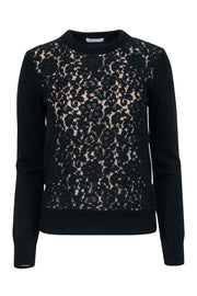 Current Boutique-Chloè - Black Floral Lace w/ Beige Lining Sz M