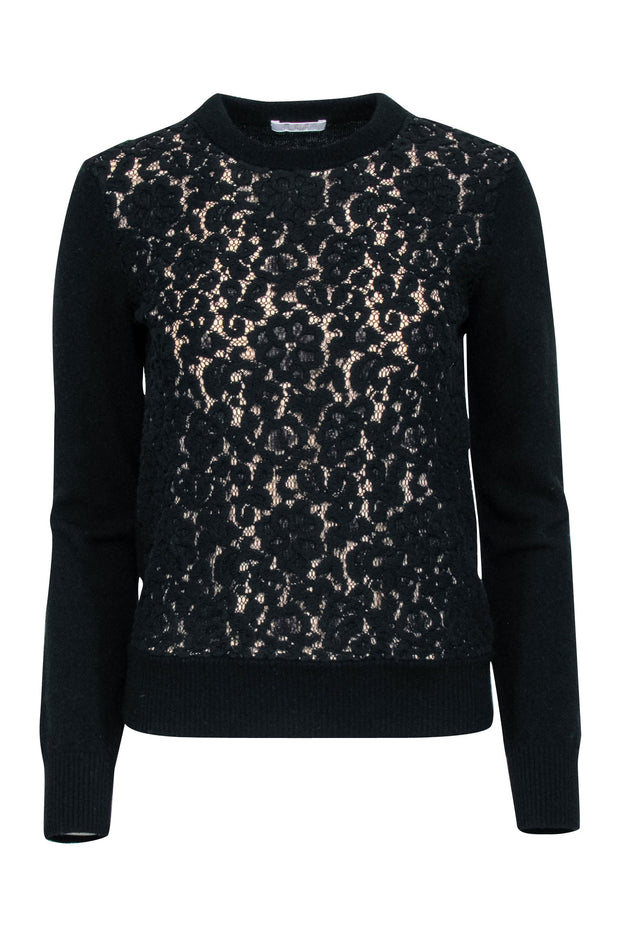 Current Boutique-Chloè - Black Floral Lace w/ Beige Lining Sz M