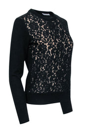Current Boutique-Chloè - Black Floral Lace w/ Beige Lining Sz M