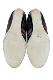 Current Boutique-Chloe - Green, Maroon & Black Leather & Quilted Suede Wedge Sneaker Size 8.5