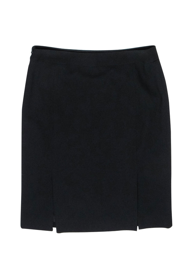 Current Boutique-Christian Dior - Black Wool Pencil Skirt Sz 6