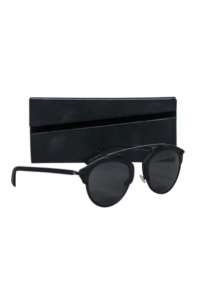 Current Boutique-Christian Dior - Black Cat Eye Aviator Sunglasses