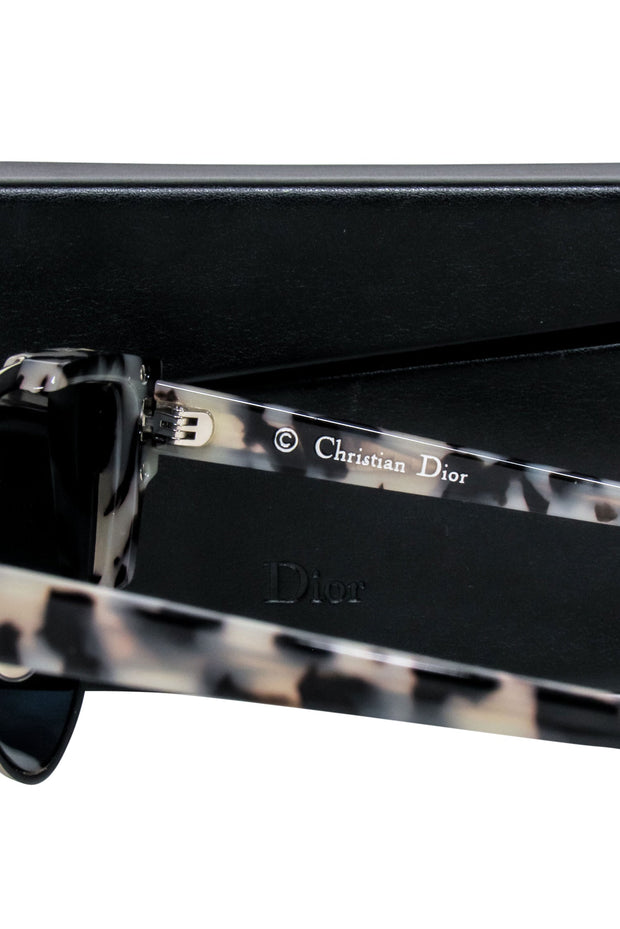 Current Boutique-Christian Dior - Black & Cream Tortoise Cat Eye Sunglasses