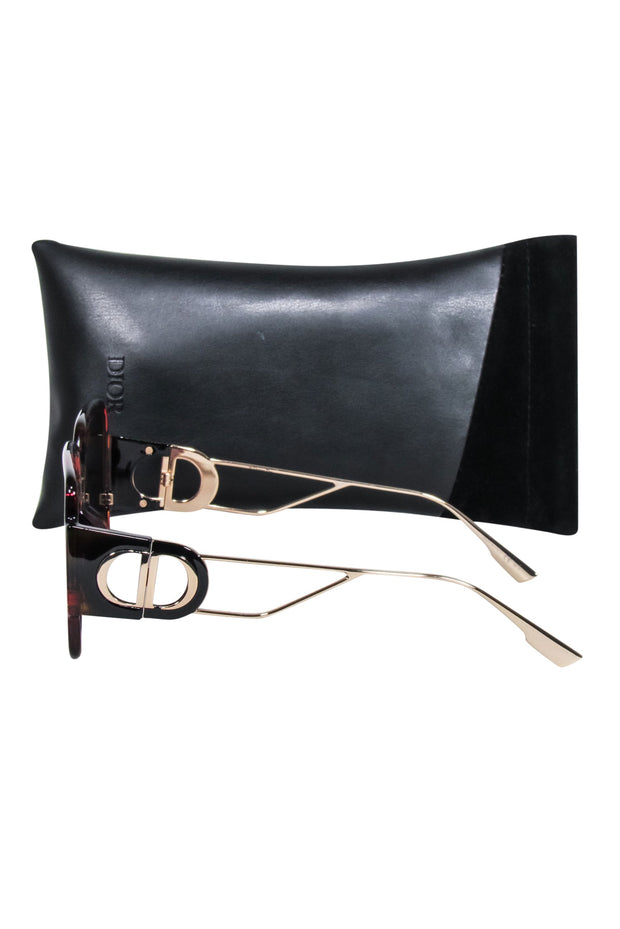 Current Boutique-Christian Dior - Brown Tortoise Oversized Sunglasses