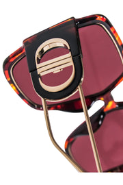 Current Boutique-Christian Dior - Brown Tortoise Oversized Sunglasses