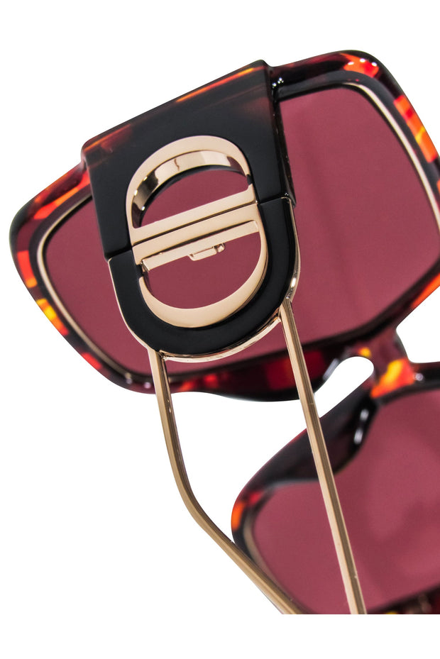 Current Boutique-Christian Dior - Brown Tortoise Oversized Sunglasses