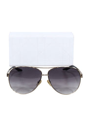 Current Boutique-Christian Dior - Gold Framed Aviators w/ Black Ombre Lenses