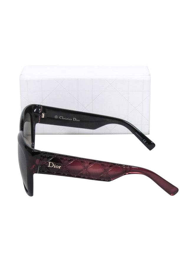 Current Boutique-Christian Dior - Iridescent Maroon Large Sunglasses