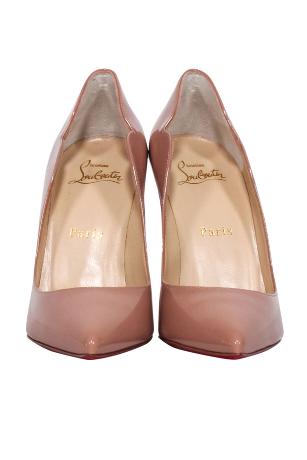 Current Boutique-Christian Louboutin - Nude Patent Leather “Hot Chick 100” Pumps Sz 6.5