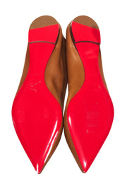 Current Boutique-Christian Louboutin - Tan Leather Pointed Toe Flats Sz 7