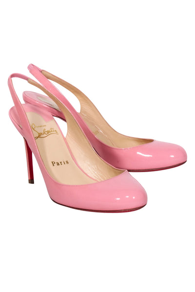 Current Boutique-Christian Louboutin - Pink Patent Sling Back Pump Sz 6.5