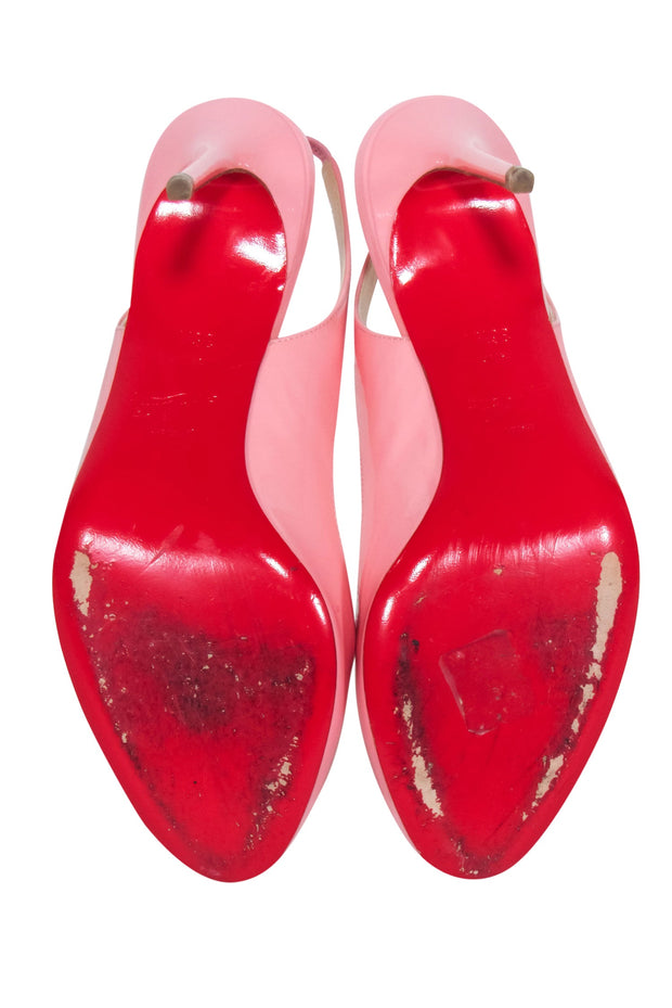 Current Boutique-Christian Louboutin - Pink Patent Sling Back Pump Sz 6.5