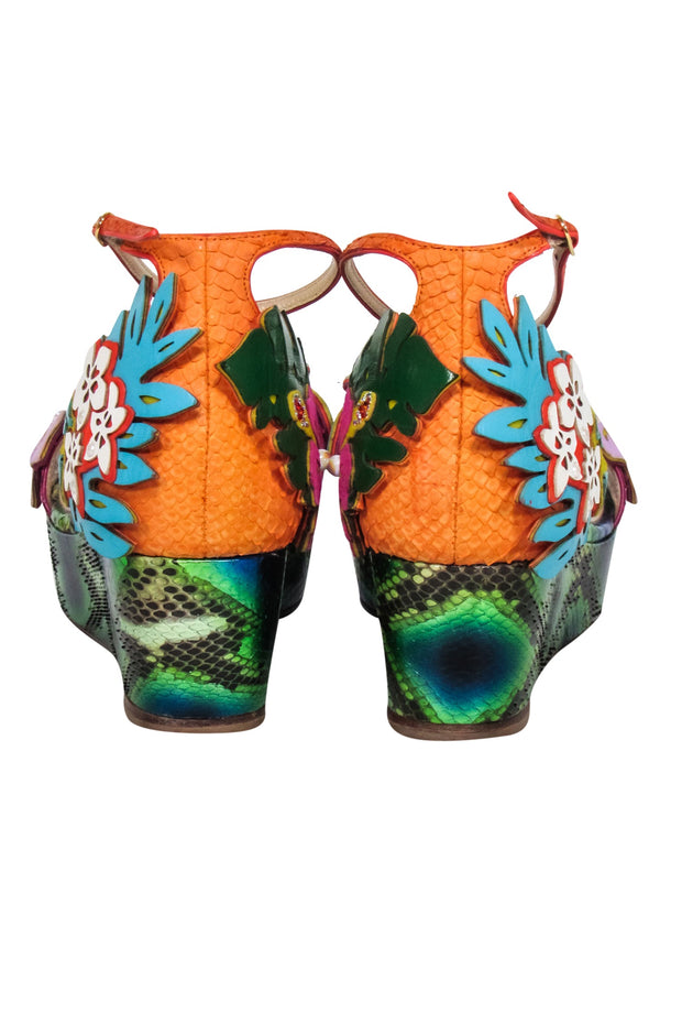 Current Boutique-Christian Louboutin - Multi Color "Ha Why Luna" Platform Wedge Sz 6