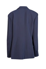 Cinq a Sept - Navy Rhinestone Trim Blazer Sz 14 - Current Boutique