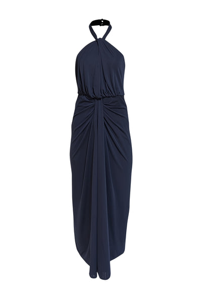 Cinq a Sept - Navy Blue Halter " Kaily" Dress Sz 6 - Current Boutique