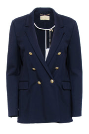 Current Boutique-Classic Six - Deep Navy Double Breasted Blazer Sz 6