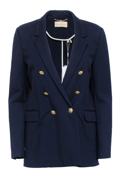 Current Boutique-Classic Six - Deep Navy Double Breasted Blazer Sz 6
