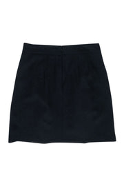 Current Boutique-Claudie Pierlot - Navy Front Pleated Mid Length Skirt Sz 8