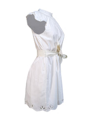 Current Boutique-Cleobella - Ivory Eyelet Detail Waist Sash Dress Sz XS