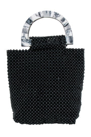 Current Boutique-Cleobella - Black Beaded Handbag w/ Marble Handles