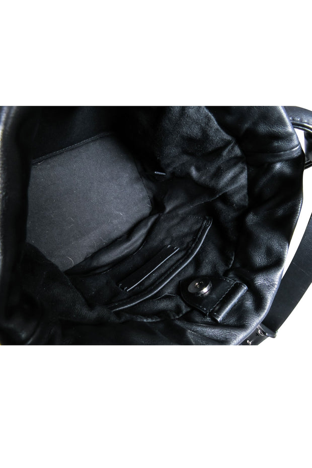 Current Boutique-Clergerie Paris - Black Leather Bucket Bag
