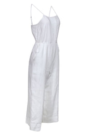 Current Boutique-Club Monaco - Ivory Sleeveless Drawstring Jumpsuit Sz 2