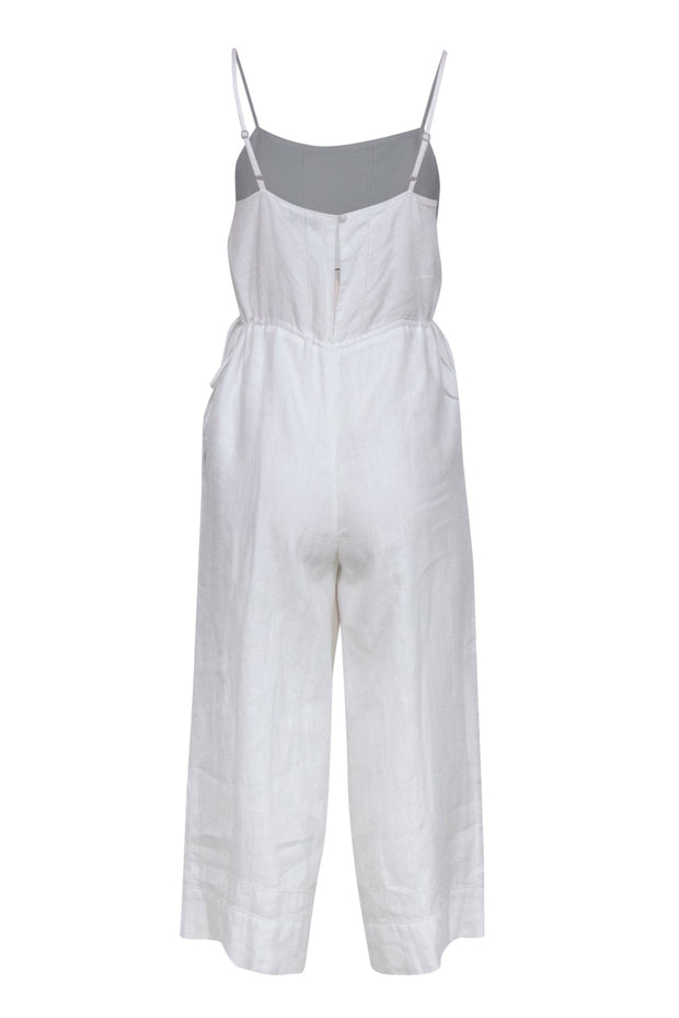 Current Boutique-Club Monaco - Ivory Sleeveless Drawstring Jumpsuit Sz 2