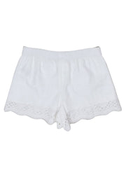 Current Boutique-Club Monaco - Ivory Eyelet Trim Shorts Sz 4