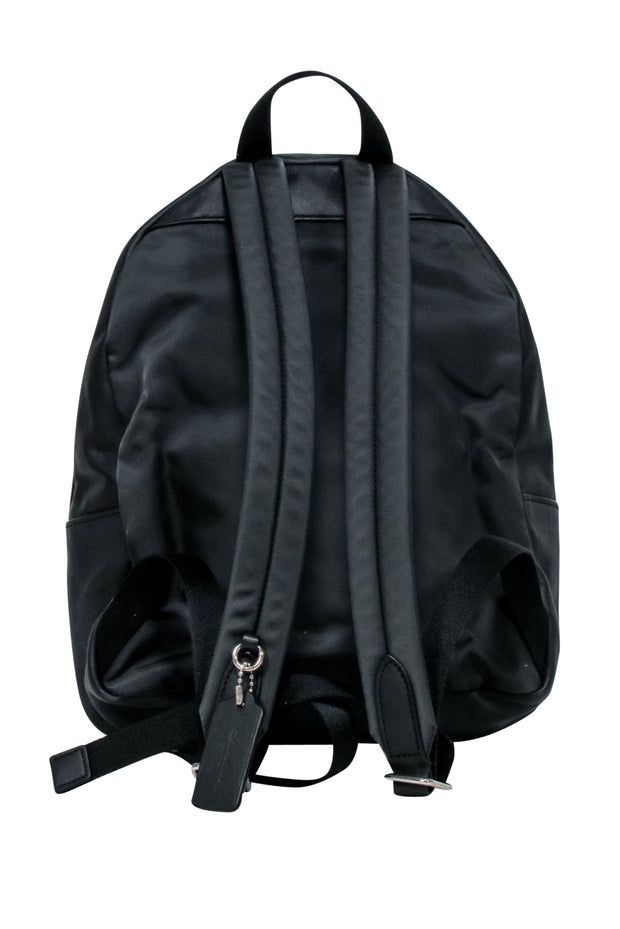 Current Boutique-Coach - Black & Cream Gingham Coated Canvas "Charlie" Backpack