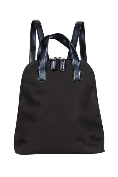 Current Boutique-Coach - Brown Twill Leather Trim Mini Backpack
