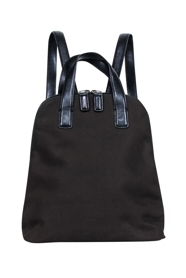 Current Boutique-Coach - Brown Twill Leather Trim Mini Backpack