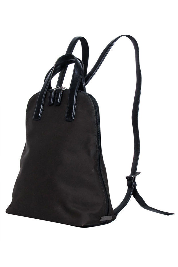 Current Boutique-Coach - Brown Twill Leather Trim Mini Backpack