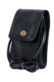 Current Boutique-Coach - Black Leather Vintage Mini Turnlock Crossbody Bag