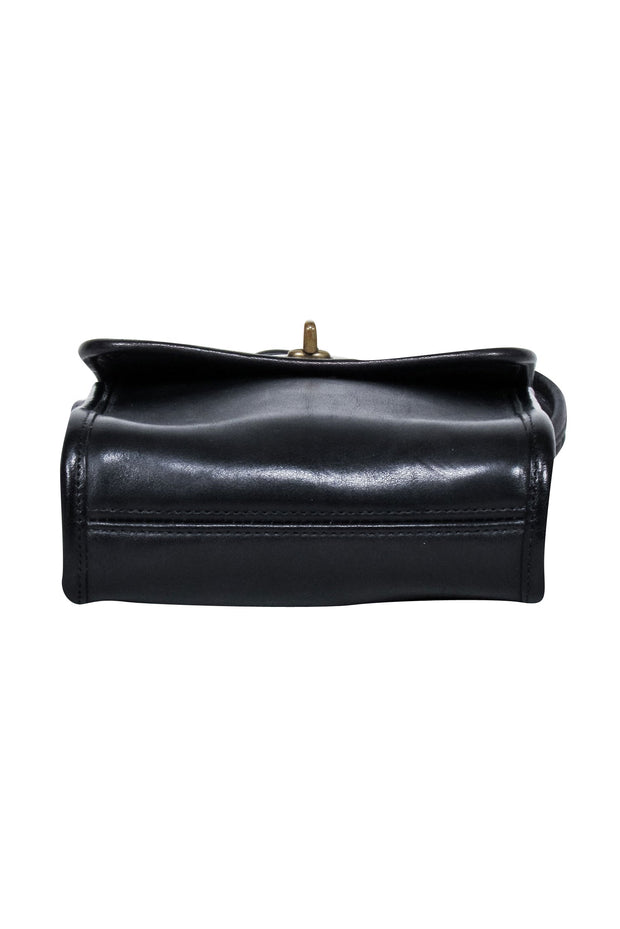 Current Boutique-Coach - Black Leather Vintage Mini Turnlock Crossbody Bag