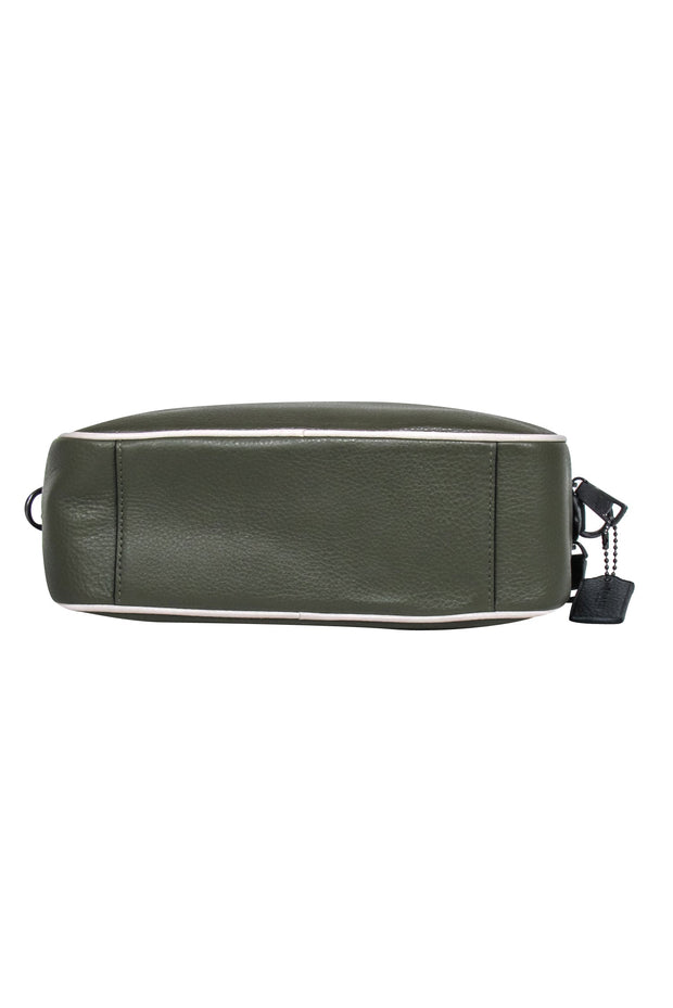 Current Boutique-Coach - Olive Leather Crossbody Bag w/ Cream Trim