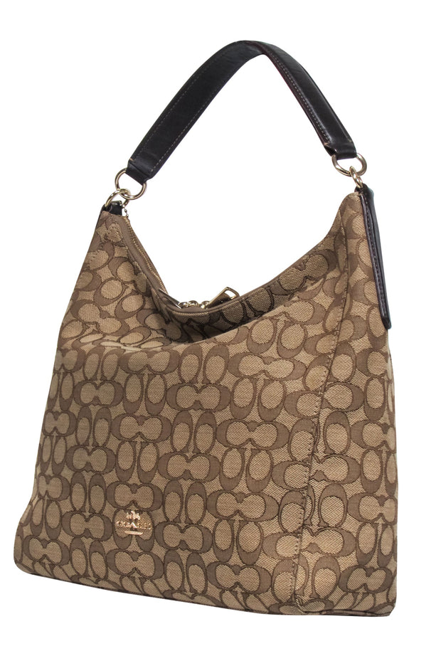 Current Boutique-Coach - Light Brown Monogram Canvas Hobo Bag