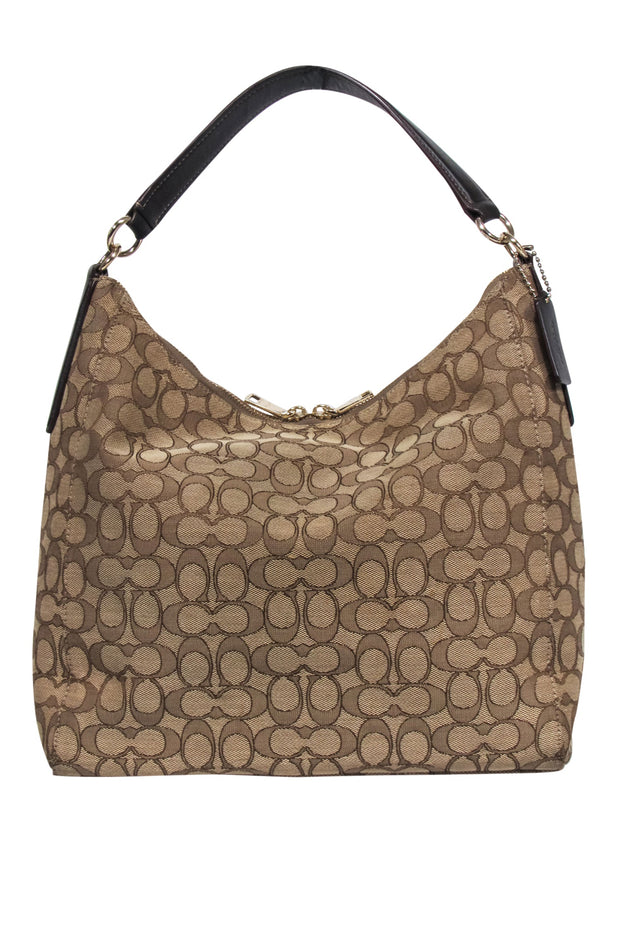 Current Boutique-Coach - Light Brown Monogram Canvas Hobo Bag