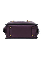 Current Boutique-Coach - Plum Purple & Black Leather Mini "Dreamer" Bag