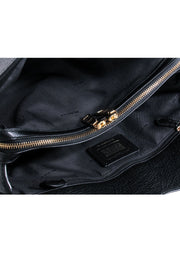 Current Boutique-Coach - Black Pebbled Leather Turn Lock Detail Satchel Bag