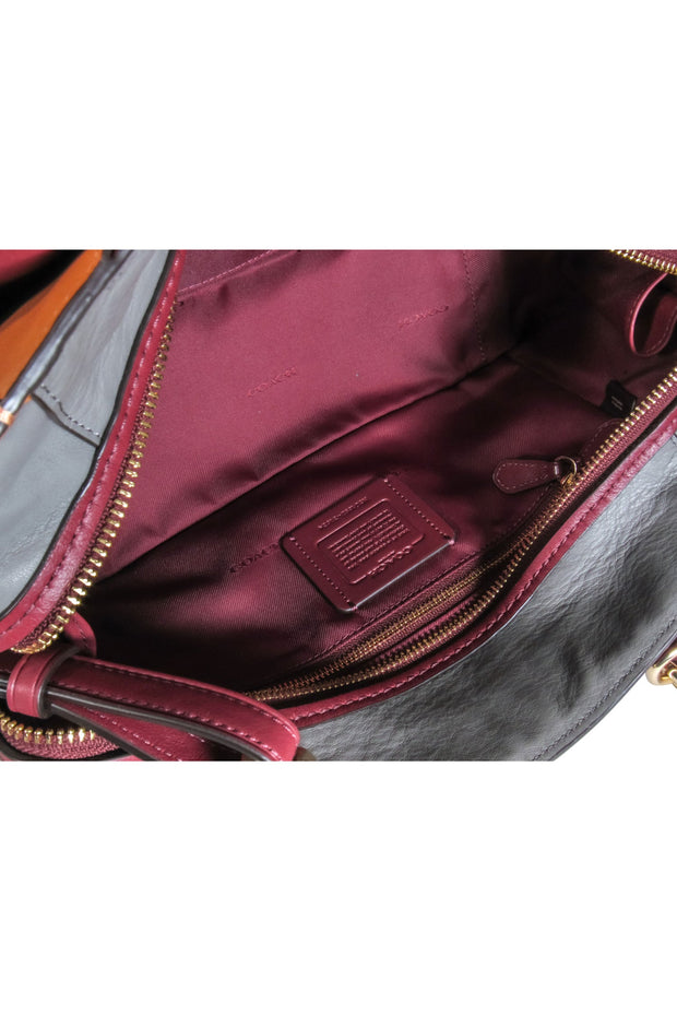 Current Boutique-Coach - Tan "Dreamer 21" Color Block Suede & Leather Satchel